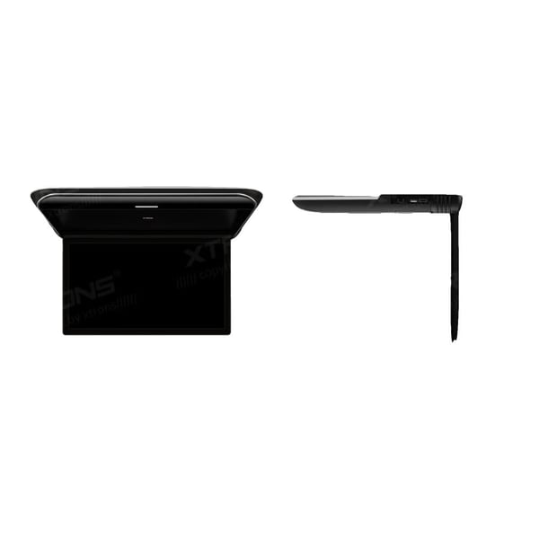 Biltagmonitor, 19,5-tommer HD-skærm, USB- og AV-indgangsunderstøttelse,sort