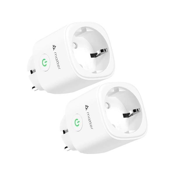 Smart Wi-Fi Stik, Energi Overvågning, Universel Kompatibilitet,2 Pak Matter Plug