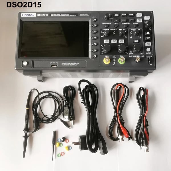 Digitalt oscilloskop, 2 kanaler, 150 MHz båndbredde,DSO2D15
