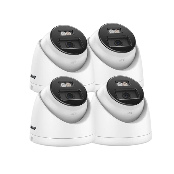 Sikkerhedskamera, 12MP HD, Menneske- og Køretøjsdetektion, IP67 Vandtæt,4Pcs-a