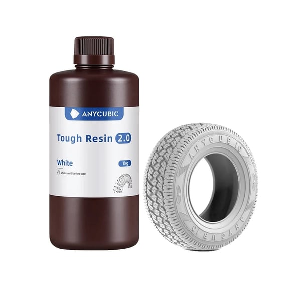 UV Modstandsdygtig Harpiks, 405nm Kompatibilitet, Fleksibel Styrke,3kg Tough2.0 HVID