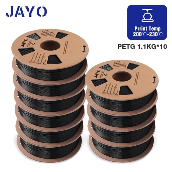 PETG 3D Filament, 1,75 mm Diameter, Miljøvenligt Materiale,PETG Sort 11KG