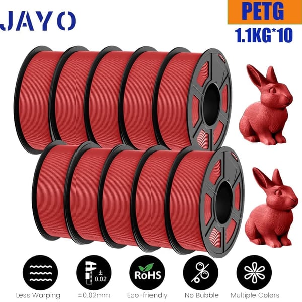 3D-printer filament, miljøvenlig, høj styrke,PETG Rød