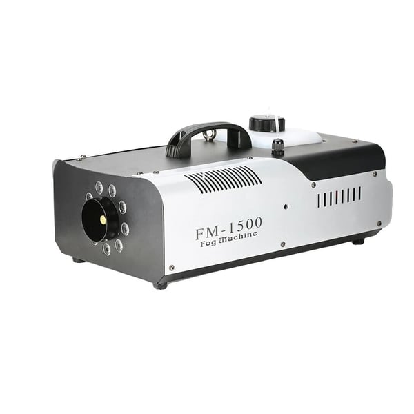Tågemaskine, 1500W effekt, trådløs fjernbetjening,sort