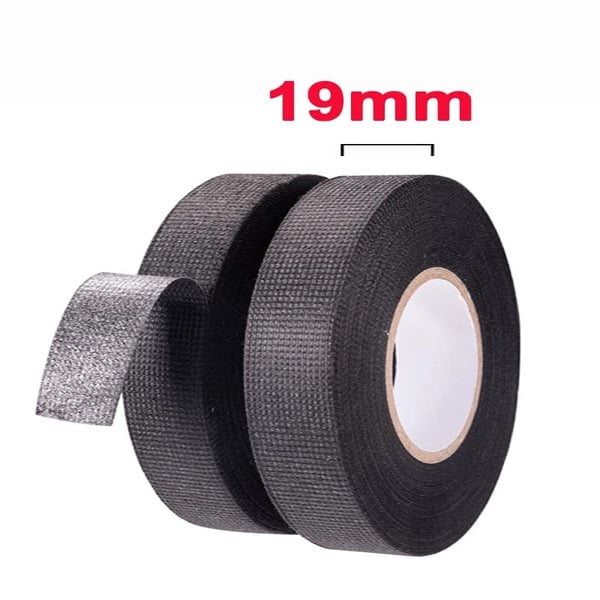 Flammehæmmende tape, varmebestandig, holdbar klæbende,75m (5 ruller)-b, bredde 19mm lang 15m
