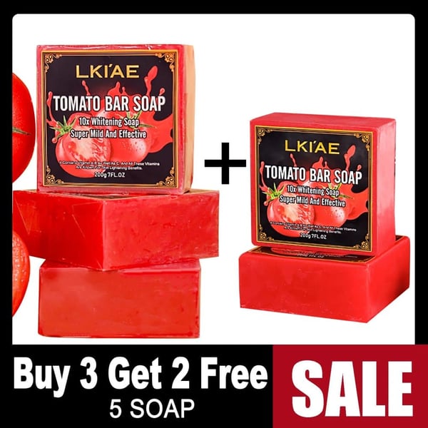 Tomatobar sæbe, blegning, olie kontrol, egnet til alle hudtyper,KØB 3 FÅ 2 GRATIS