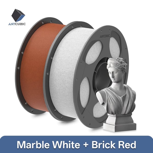 3D-printfilament, marmorstruktur, minimale laglinjer,2KG MIX