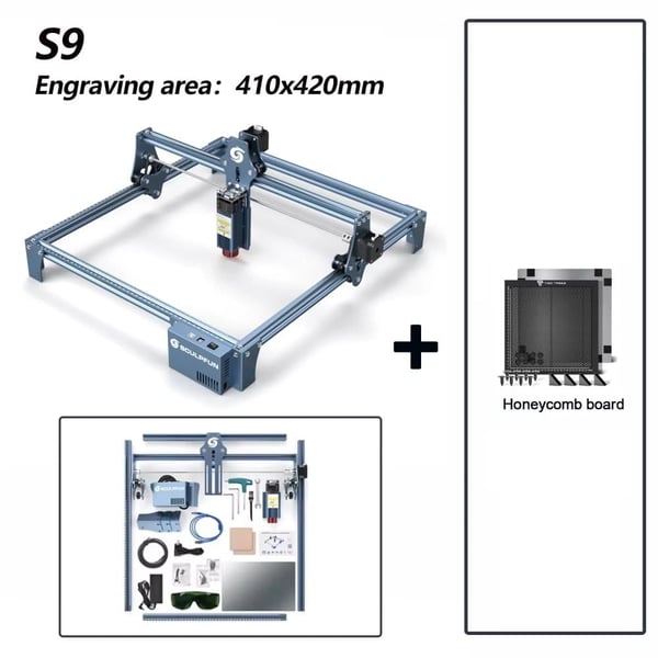 Lasergravemaskine, Præcisionsgravering, Alsidig Materialekompatibilitet,EU, S9 410x420mm sæt 2