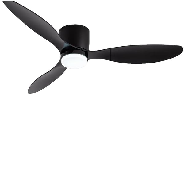 Loftventilator, LED-lys, Stille drift,Sort 42 inches