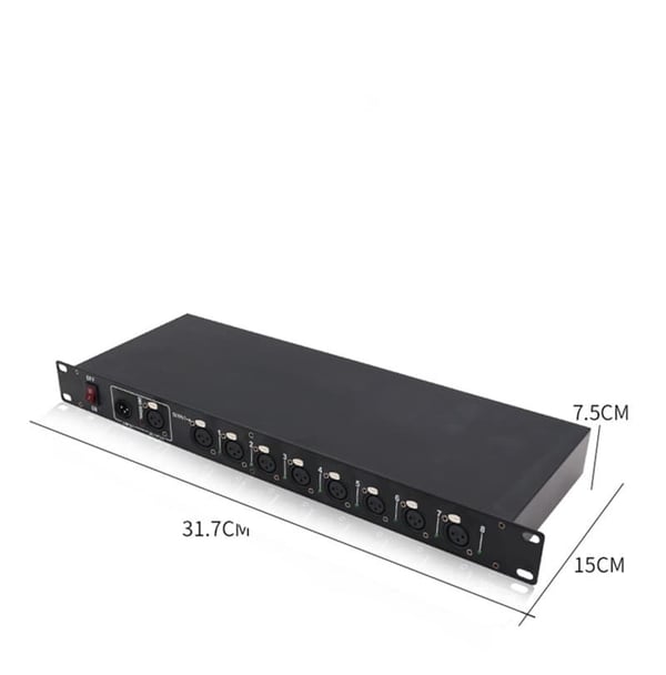 DMX-signalforstärkare, 8-vägs splitter, 15W effekt