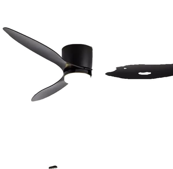 Moderne DC Loftventilator, Fjernbetjening, LED Lyskilde,42tommer(105cm), sort
