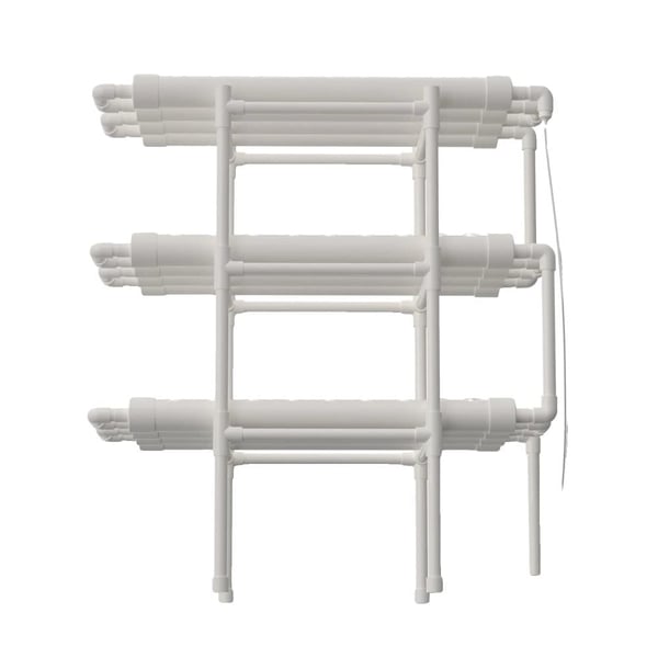 Hydroponisk Vækstsæt, 3-Lags System, 108 Plantepladser,HVID