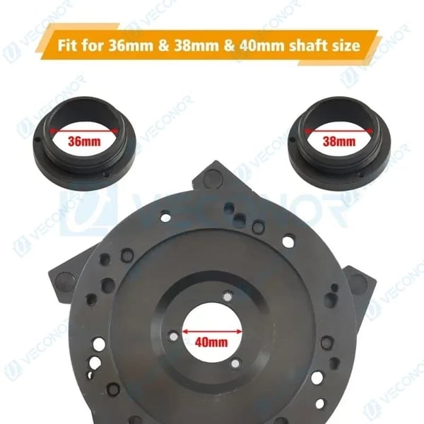 Universel Hjulbalancer Adapterplade, Passer til 36mm, 38mm og 40mm Aksler, Understøtter 3-10 Bolthjul