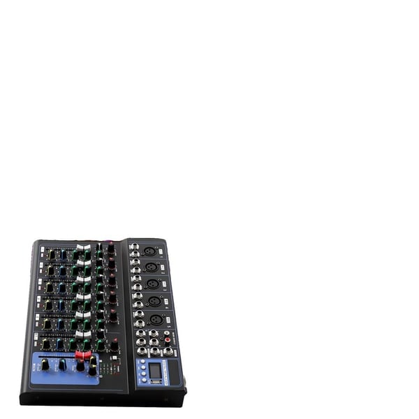 Lydmixer, 7 Kanaler, Metallegeme, 48V Phantomstrøm, 3-Bånd EQ, Realtidsmonitorering