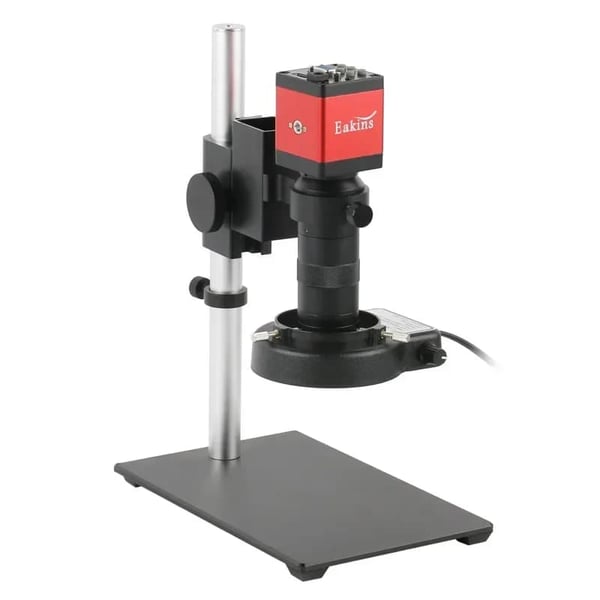 1080P Industriel Video Mikroskop, 56 justerbare LED-lys, HDMI/VGA Type-C-udgang,1080P HDMI VGA
