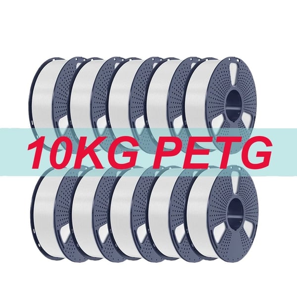 3D-printfilament, høj sejhed, fremragende lagadhæsion,-PETG-Hvid-10kg