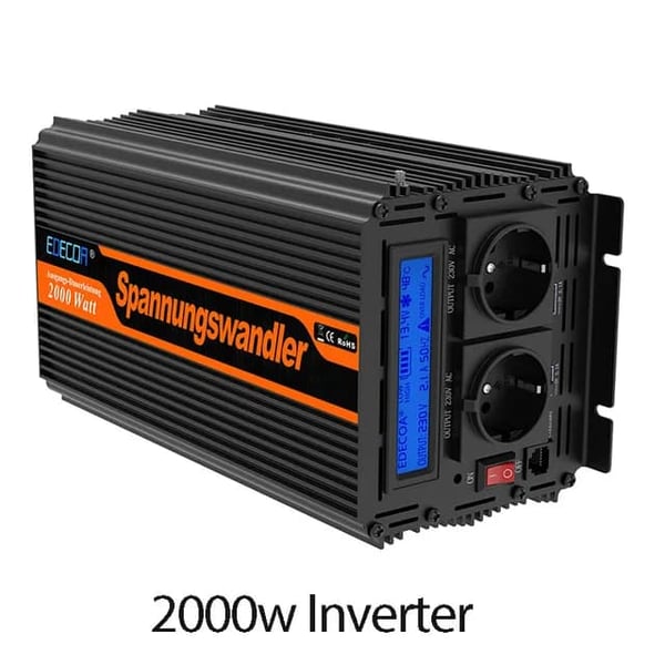 Effektomformer, 2000W, modificeret sinuskurve, , 2000w Inverter, 12V, 220-240V