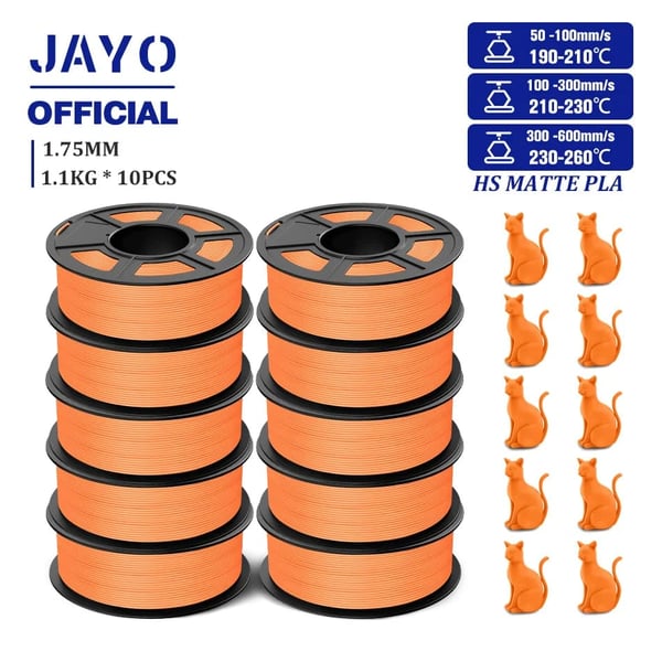 3D Filament, Høj Styrke, Hurtig Udskrivning,HSPLAYG S-Orange