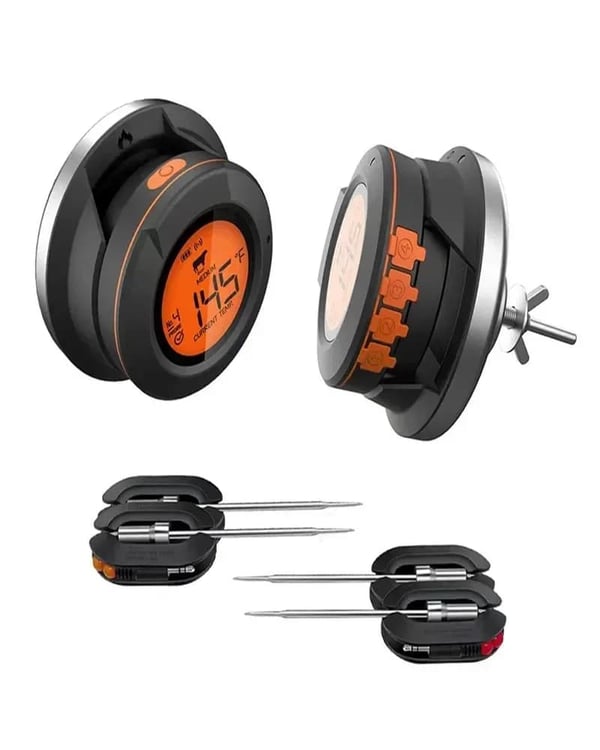 Ruoka Liha Termometri, Langaton Bluetooth, LCD-näyttö,Isäntä   4 Probeksi