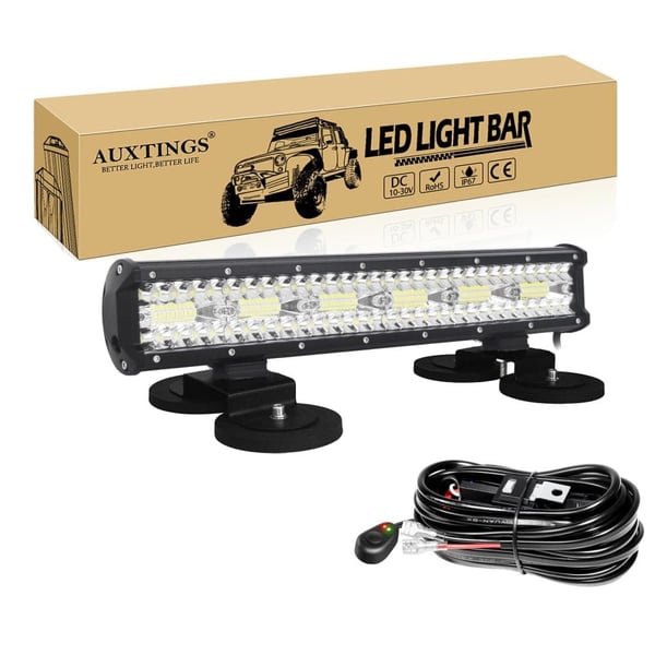Off Road LED Lysbar, 6000K Farvetemperatur, IP67 Vandtæt Rating,17 tommer beslagtråd