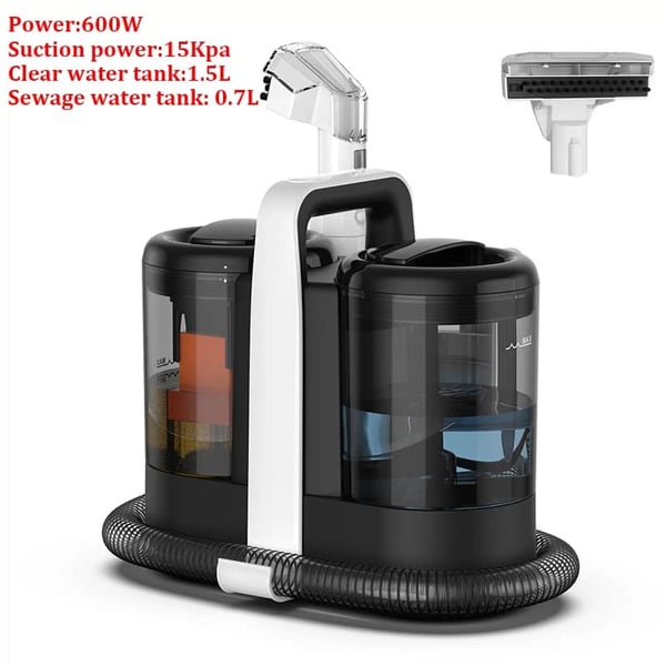 Håndholdt tæpperenser, kompakt design, høj sugeevne,EU-a, 600W 15KPa