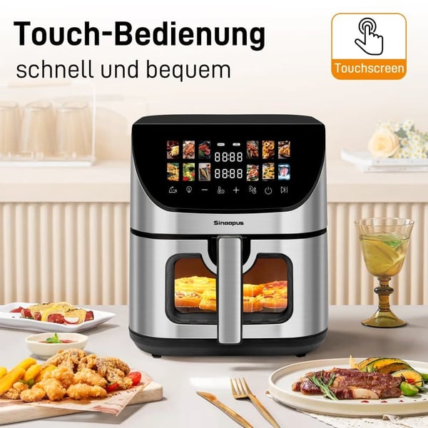 Air Fryer, 8L Kapacitet, LED Touch Kontrol,EU, 1700W
