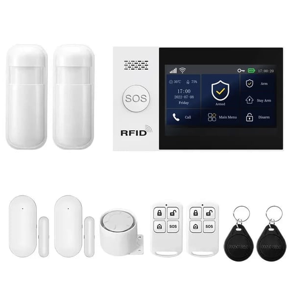 Hjemmealarmsystem, trådløs forbindelse, smart automatisering,GSM 2G WiFi Kit B, EU Stik