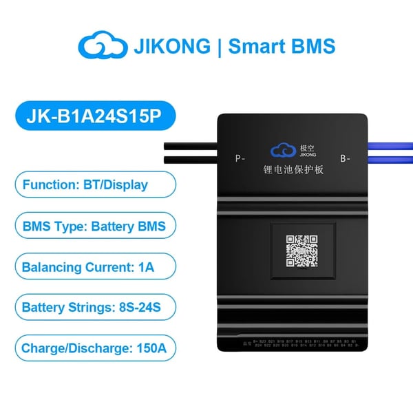 Batteristyringssystem, Aktiv Balance, Bluetooth-forbindelse,24S, JK-B1A24S15P