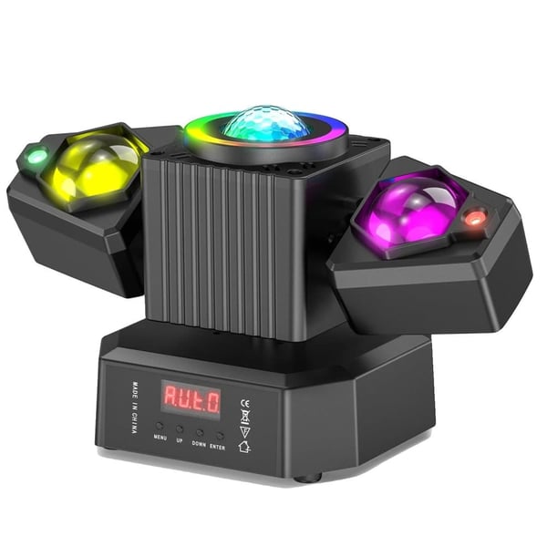 LED Scene Belysning, 65W Effekt, Mini Design, Multi-Kontrolmuligheder,EU-stik, sort