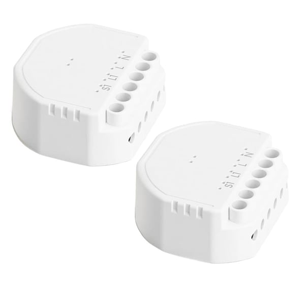 Smart Wi-Fi vægmonteret switchmodul, stemmestyring kompatibel, fjernadgang,2 ENHED Med HomeKit