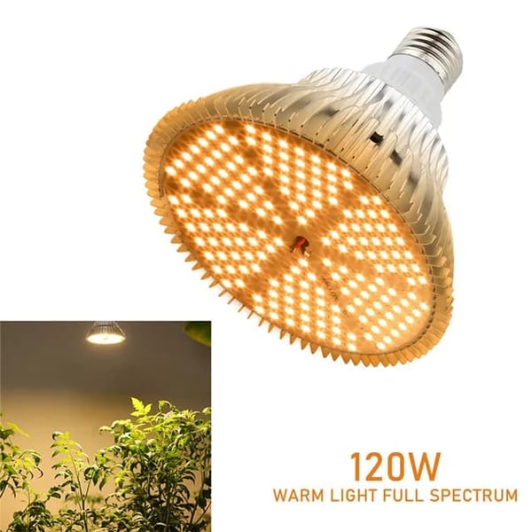 LED Vækstlys, Fuld Spektrum, Indendørs Blomsterplanter, 120W varm hvid
