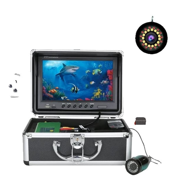 Undervandsfiskekamera, 9HD 1080P skærm, 15 hvide LED'er + 15 IR-lampe, 1080P 15M med DVR