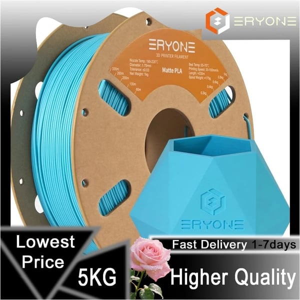 3D Print Filament, Biologisk nedbrydelig PLA, Præcision 1,75 mm Diameter,Søblå 5KG