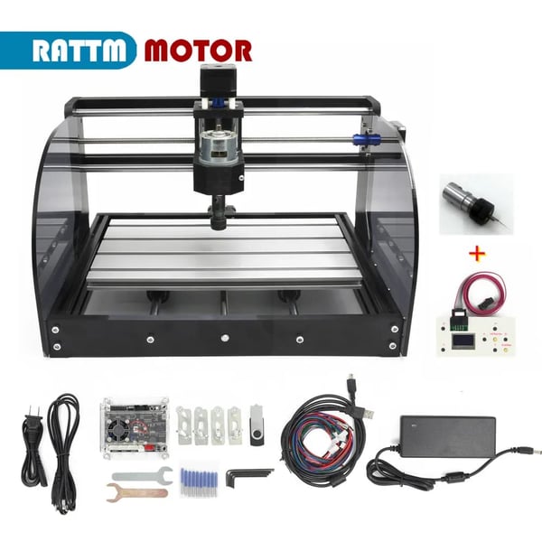 CNC Router 3018 Pro MAX, Desktop Design, Højhastighed 9000 RPM Spindle,normal controller, tilføj 2.5W laser