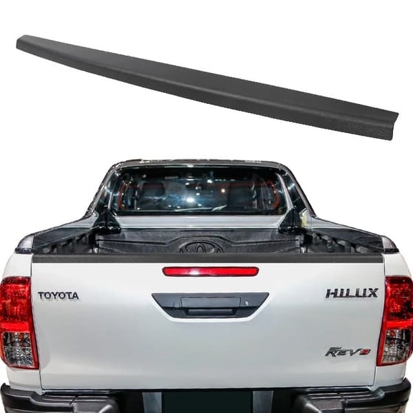 Bagklapdæksel, mat sort finish, kompatibelt med Toyota Hilux Revo 2015-2024, 2015-2020