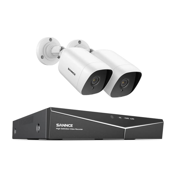 CCTV-system, 1080P opløsning, 4 kameraer inkluderet,4CH DVR 2 Kamera, 1T