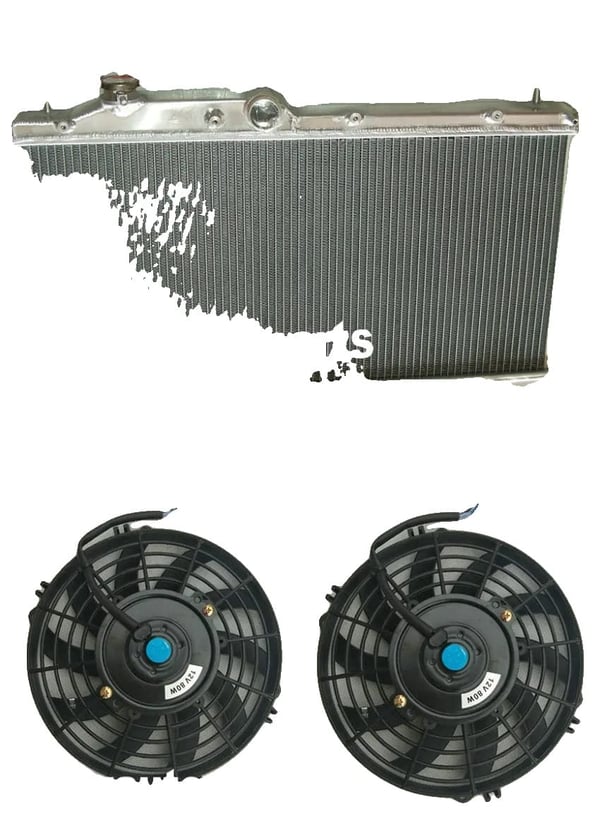 Radiator, Aluminiumkonstruktion, Forbedret Køleydelse,radiator med blæsere