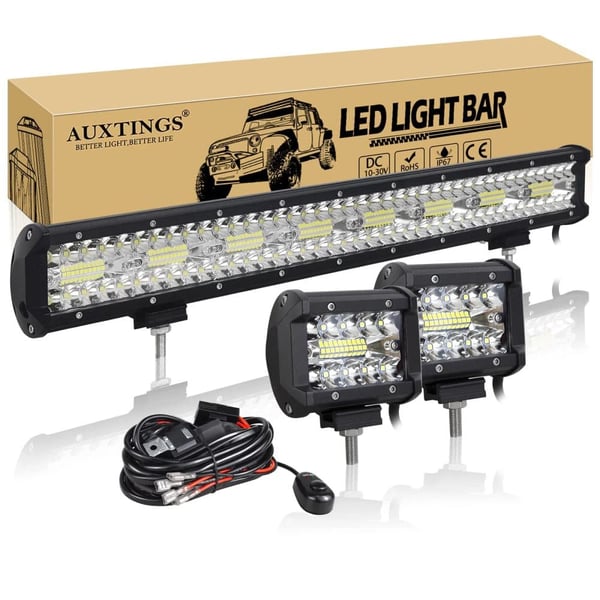 LED Lysbar, Kombineret Stråle, Vandtæt Design,23in 480W Ledning