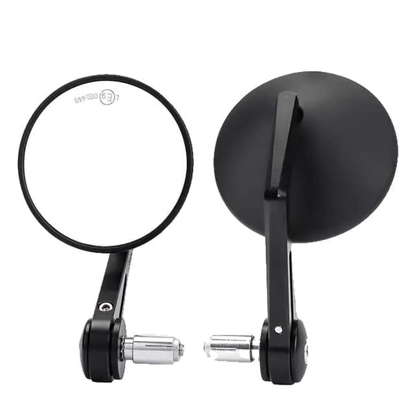 Motorcykel spejle, rund bar end design, universel pasform, Rund
