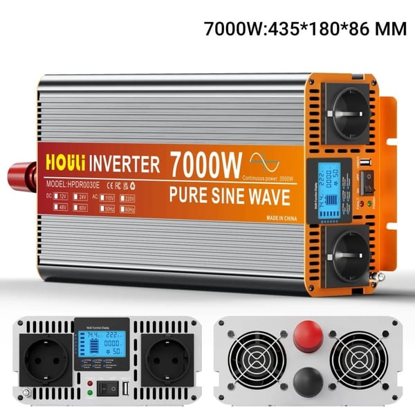 Ren sinusvågsomvandlare, flera skyddsfunktioner, Toppeffekt 7000W-12V