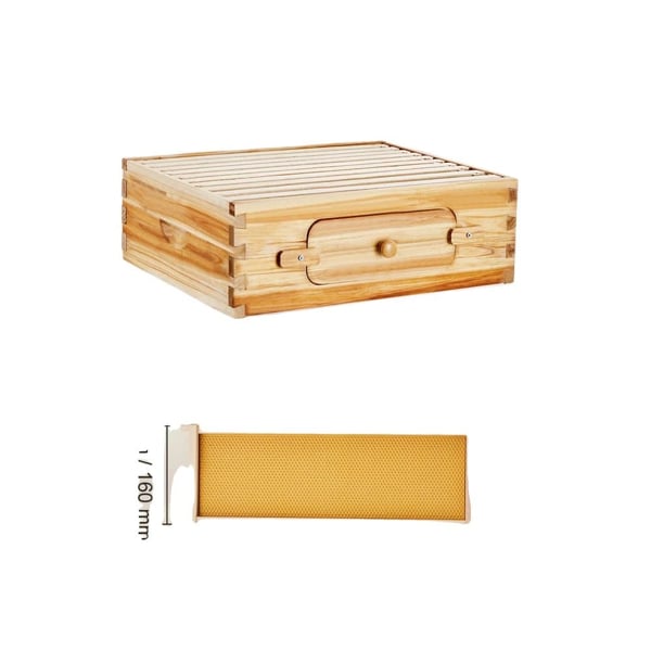 Bikube Startpakke, 100% bivoksbelagt cedertræ, gennemsigtig akryl design,110P1