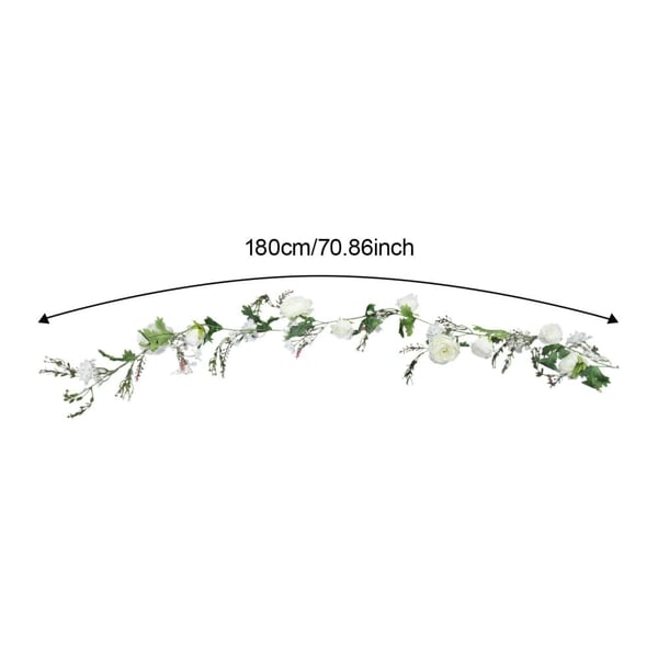 Kunstige Blomsterkranse, Naturlig Stil, Egnet til Indendørs/Udendørs,HVID