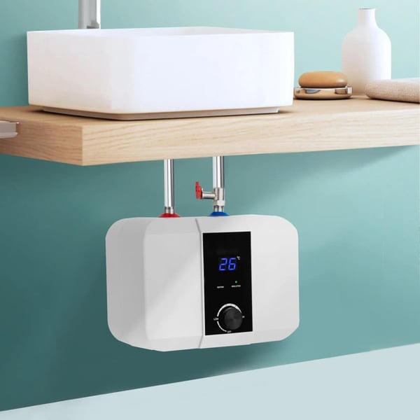 Elektrisk Vandvarmer, 1500W Effekt, 6L Kapacitet,Hvid