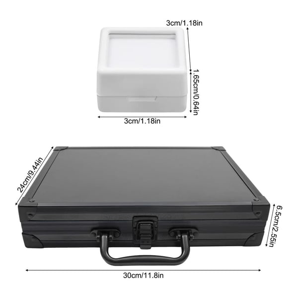 Smykkedisplay, Elegant Design, Sikker Opbevaring,M, sort