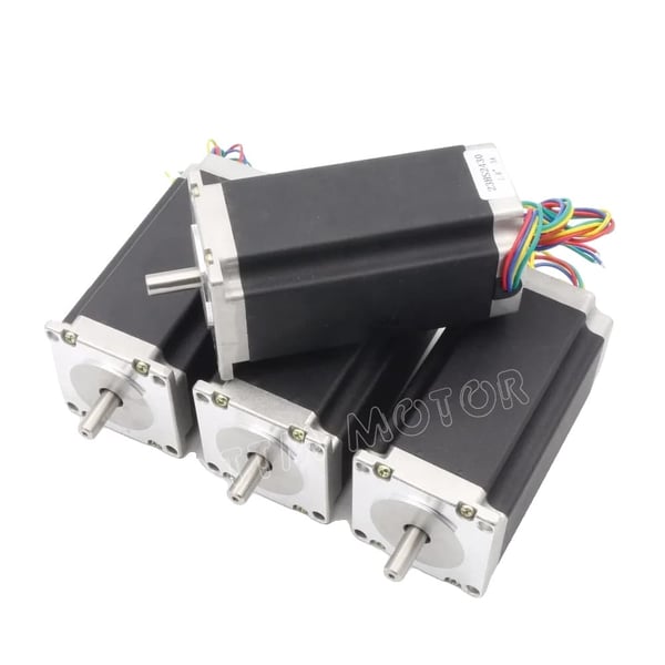 Stepper Motor, Dobbeltaksel, Høj Præcision,4Pcs en masse, Dobbelt aksel 8mm