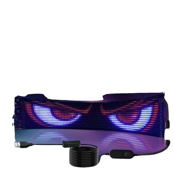 LED Display Panel, App Kontrolleret, RGB Animation,9X37CM