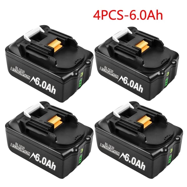 Batteri, 18V Li-ion, Høj Kapacitet,4 batteri 6.0Ah
