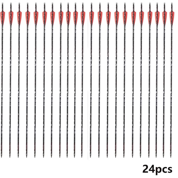 Kulfiberspile, Letvægts 31,5 Tommer, Spine 500-550,H-24stk