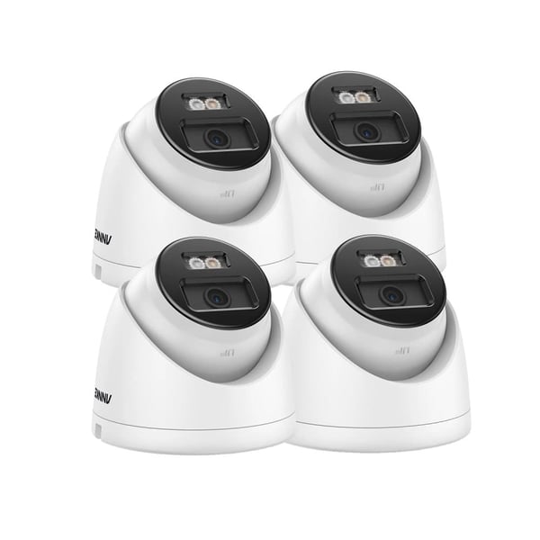 Sikkerhedskamera, 12MP HD, Menneske- og Køretøjsdetektion, IP67 Vandtæt,4Pcs-a
