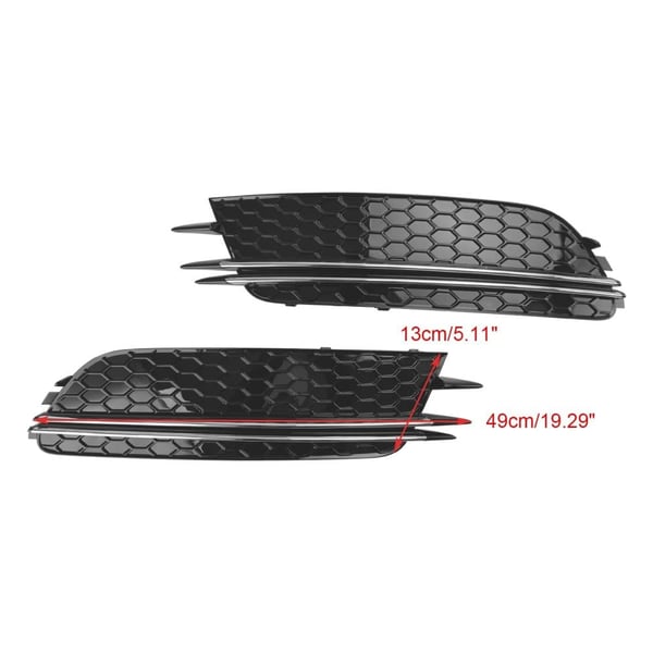 Forlygter Gitter, Passer til Audi A6 C7 2012-2015, Holdbar Plast,A
